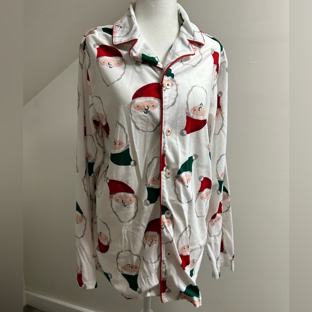 Matching Santa Print Pajama Set: Unisex